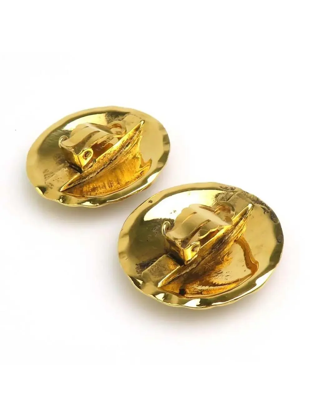 Auth Chanel Cc Logo Clip On Earrings #302711C28B